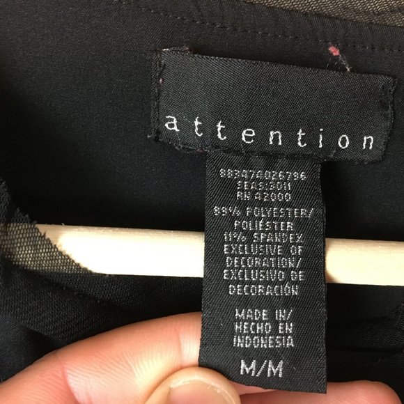 Attention Top M Tailored Fit Darts Seams Half Zip Tank Top Sleeveless Career - Picture 6 of 10